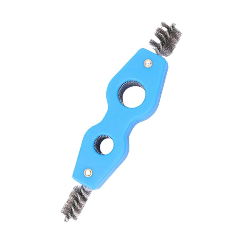 

Multifunction Steel Wire Brush for Car Battery Terminal Maintenance and Copper Pipe Polishing Deburring Cleaning Brush синий