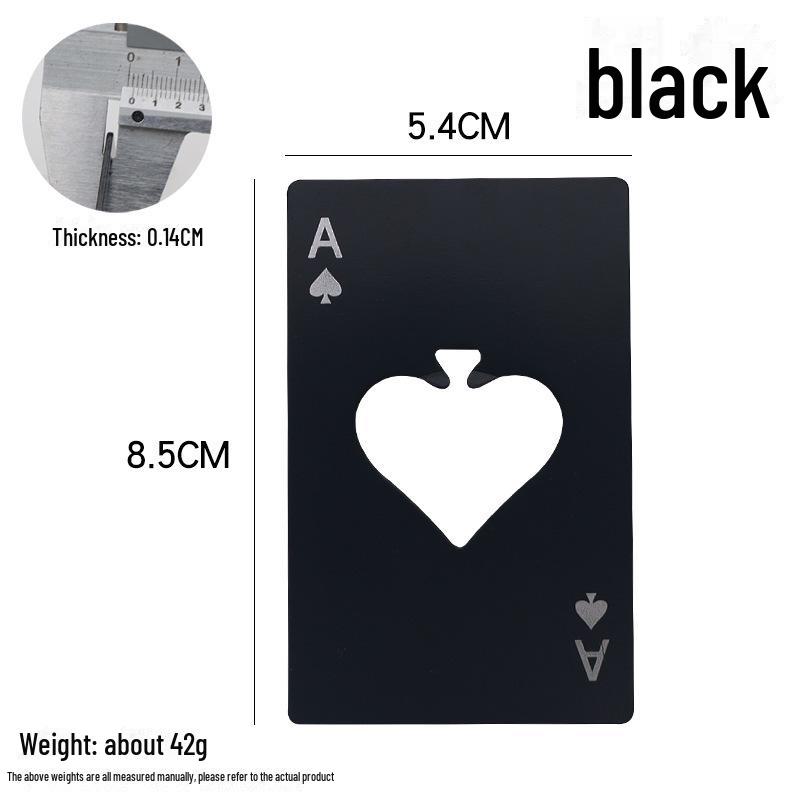 Pik A Spielkartenstil Edelstahl Flaschenöffner