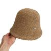 Thickened Plush Warm Bucket Hat Women's Autumn and Winter Big Head Circumference Shows Small Face Bucket Hat Fashionable Versatile Basin Hat