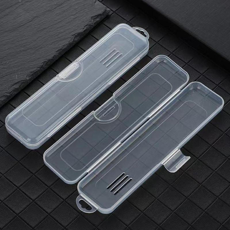 3 Pezzi Scatola Trasparente Portatile per Custodire lo Spazzolino da Denti Moderna in Plastica Traspirante Scatola da Viaggio per Custodire lo Spazzolino da Denti per Accessori da Viaggio all'Aperto