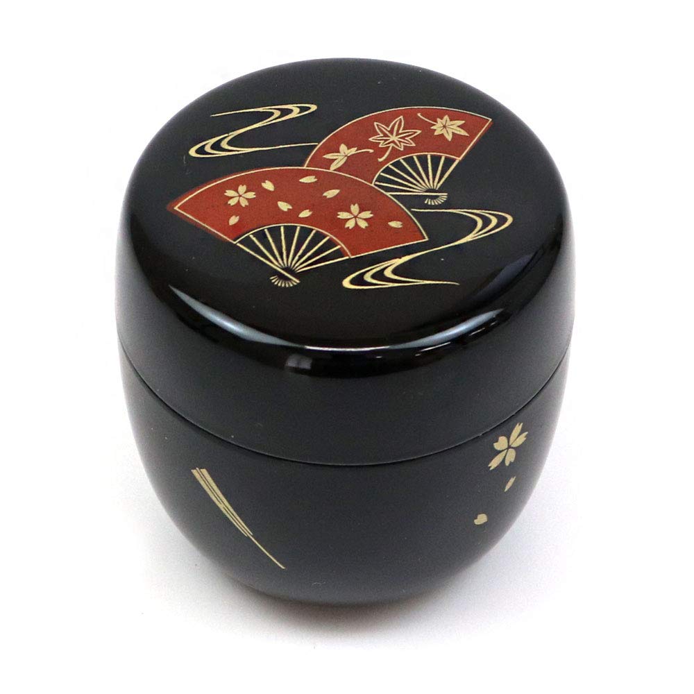 

Tea Ceremony Natsume Tea Medium Natsume Flowing Water Design Utensils, Utensil, Teacup, Black, Fan-Shaped