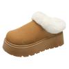 Winter new thick velvet warm half-tray cotton shoes casual outdoor snow boots women