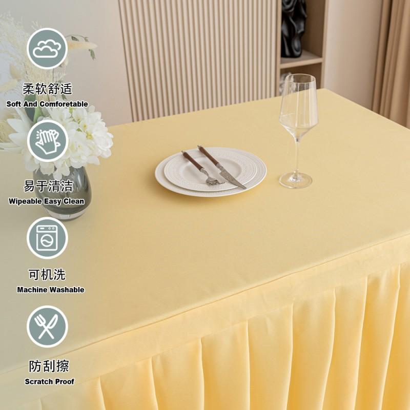 Modern Minimalist Table Skirt Hotel Conference Banquet Rectangular Dining Tables 120-240cm Length