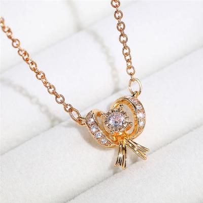 Neue Neuartige Design Damen Halskette Gold Farbe/Silber Farbe Braut Anhänger Halskette für Hochzeit Verlobung Party Trendy Schmuck