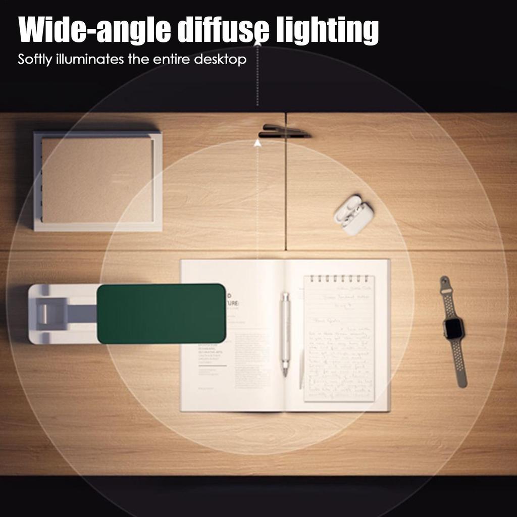1pcs LED Desk Lamp Dimmable Foldable Table Lamp With Clear Digital Clock Eye Protection Night Light For Study Reading Lamp