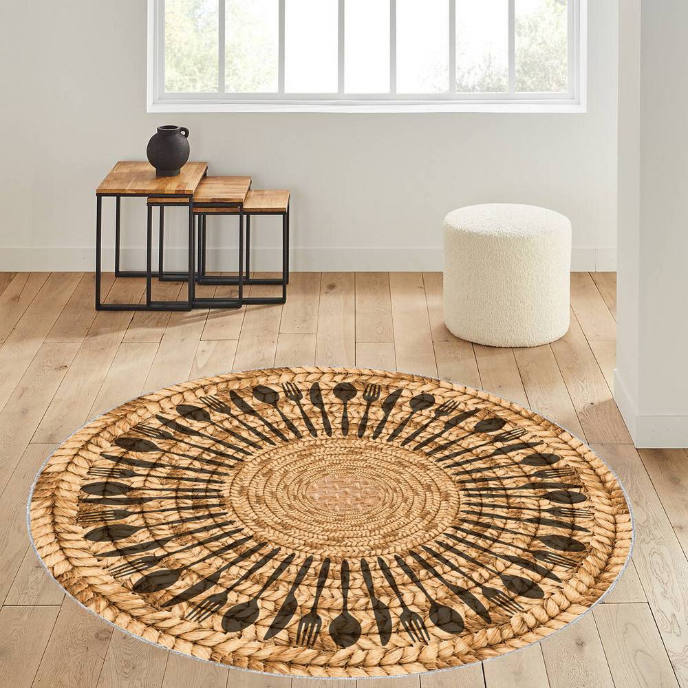 

Mosimoso Home RC1343 Ковер с принтом на подошве в горошек 100x100 cm