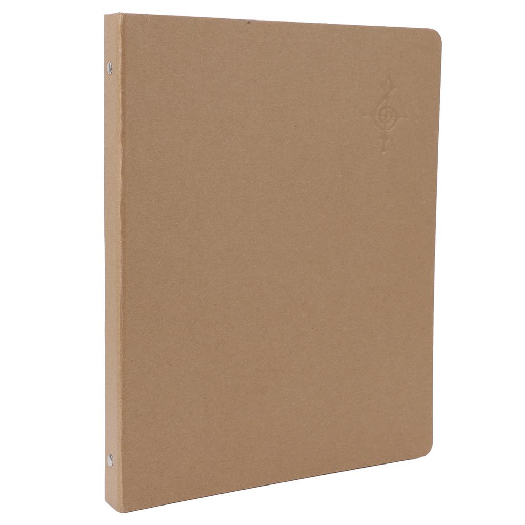 Notenmappe A4 20 Blatt Fassungsvermögen Kraftpapier PVC Notenhefter für Konzerte Proben Unterricht