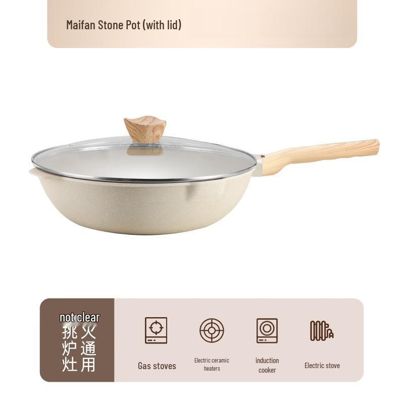 

Zhi Shi 30cm Maifan Stone Non-stick Wok