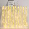 3m 100LED Willow Leaf Vine Curtain Lamp USB-Powered with 8 Modes for Room,Bedroom,Holiday,Festive Decor indoor Decoration Lights
