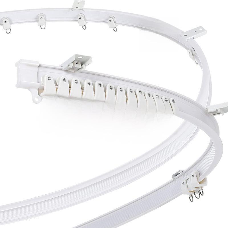 5m Bendable U/L-Shaped Plastic Steel Track Set with Silent Slide and Hook Accessories