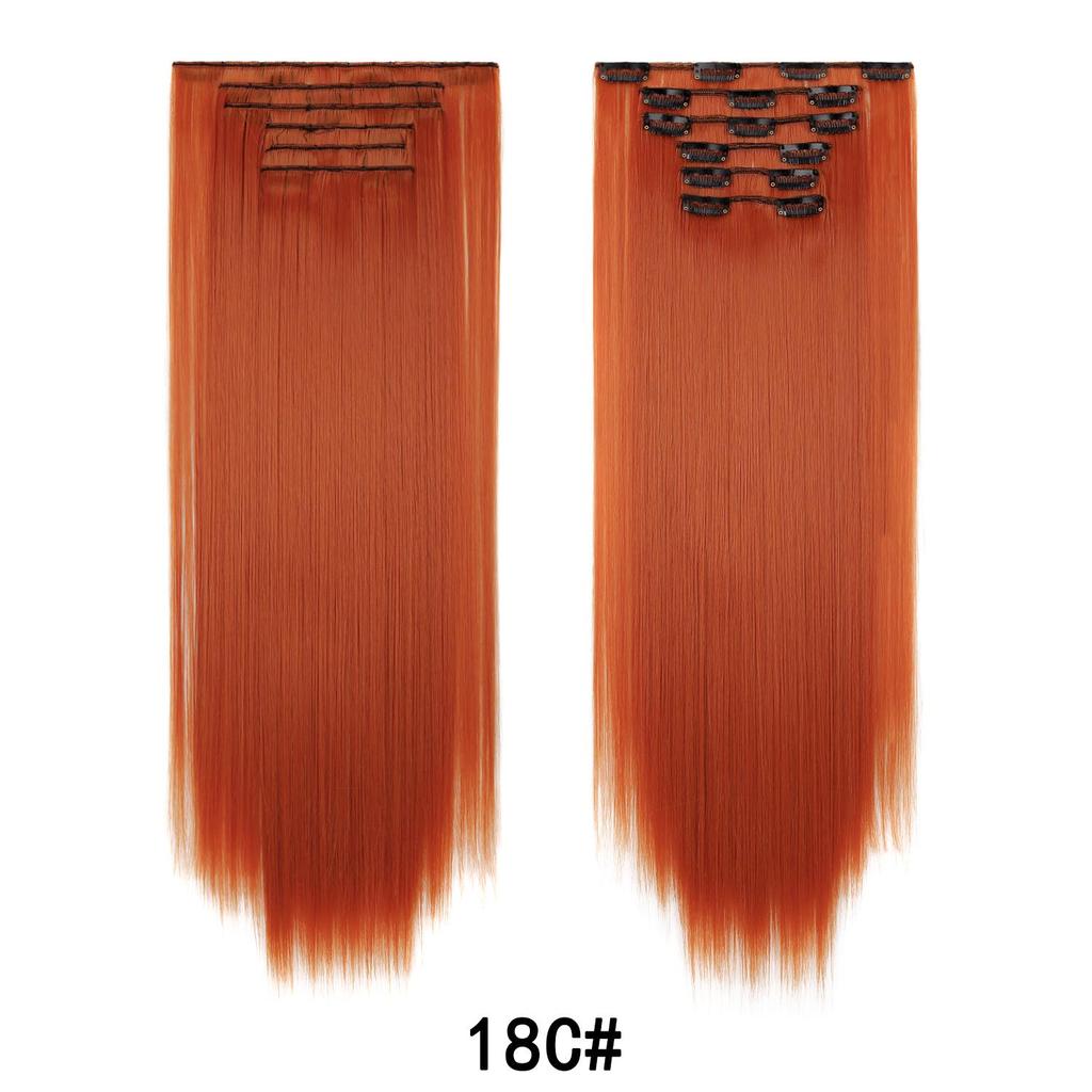6Pcs/Set Clip-in Hair Extensions Long Straight Hair for Full Head Synthetic Hairpiec for Women Ladies
