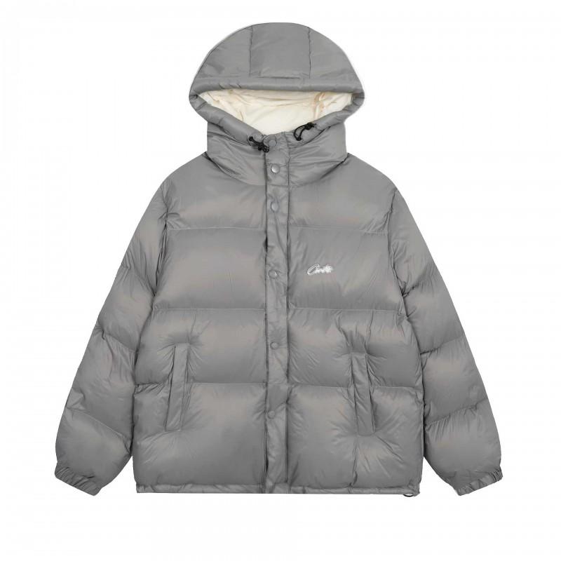 CORTEIZ Streetwear Hooded Jacket Men Loose Fit Single-Breasted Casual Long Sleeve Coat