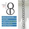 Metal Rain Chain with Rings, Rain Downspout Catcher Chain for Gazebos, Patios, and Gardens, Black Rain Chain Roof Gutter Hanger (Size: 3m (10ft))
