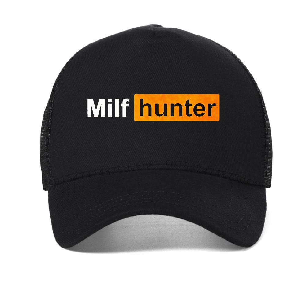 MILF Hunter Funny Adult Humor Joke for Men Who Love Milfs Baseball Cap Men Graphic  Street Casual Hat Casual Mesh Snapback Caps