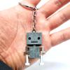 Cute Robot Doll Bag Keychain Friendship Couple Key Holder Silver