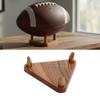 2 Pieces Wooden Sports Equipment Holder Basketball Display Rack For Athletic Memorabilia Display And Home Decoration