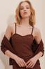 Women's Blouse New Season Fashion Black Crop Strap Blouse