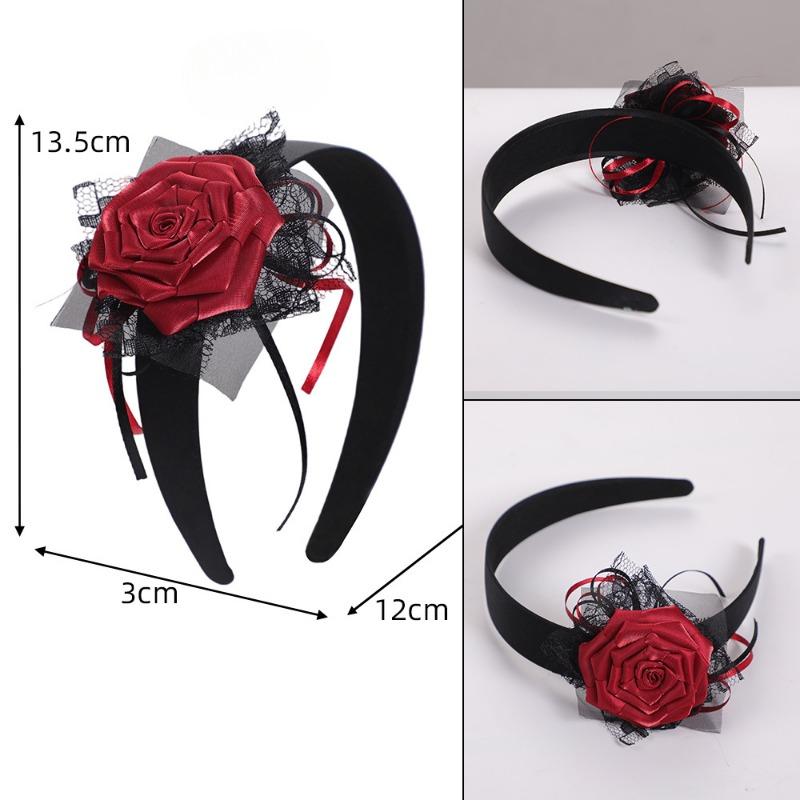 Witch Veil Bride Party Hair AccessoryDay of The Dead Makeup Headband Halloween Short Veil