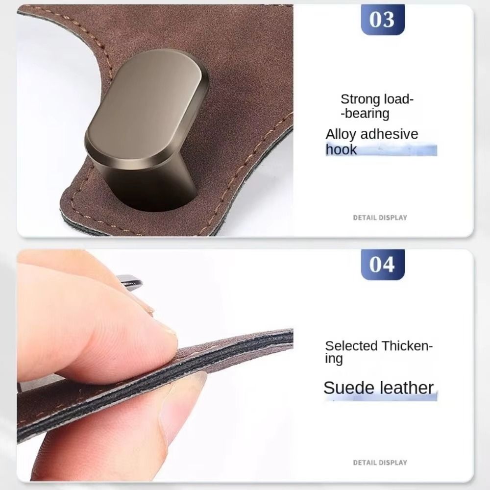 2Pcs Hanging Car seat back hooks Flip Fur Leather Car Hook Auto Headrest Hanger  Auto Interior