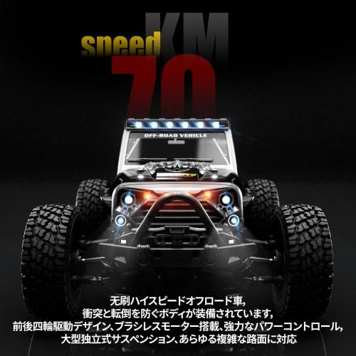 Ritaosan 1:16 Scale Brushless RC Car, 70km/h, Off-Road, High-Speed, Sports Car, 4WD, 2.4Ghz, 3-Speed ??Control, Hardware, Remote Control, Electric Car