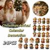 Cute Design Highland Cow Advent Calendar Ornaments Christmas Decorations Gift Advent Calendar  Xmas