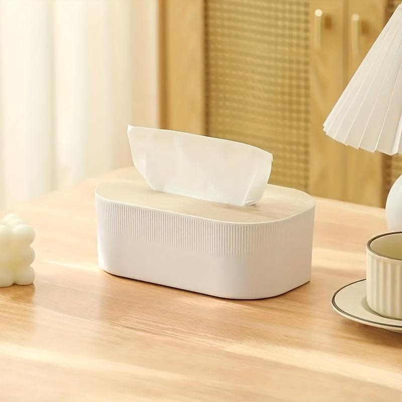 1 buc Suport Modern Pătrat pentru Cutie de Șervețele - Design Minimalist cu Deschidere Superioară Economisitor de Spațiu Durabil Plastic Organizator de Șervețele cu Șervețele Faciale Polish