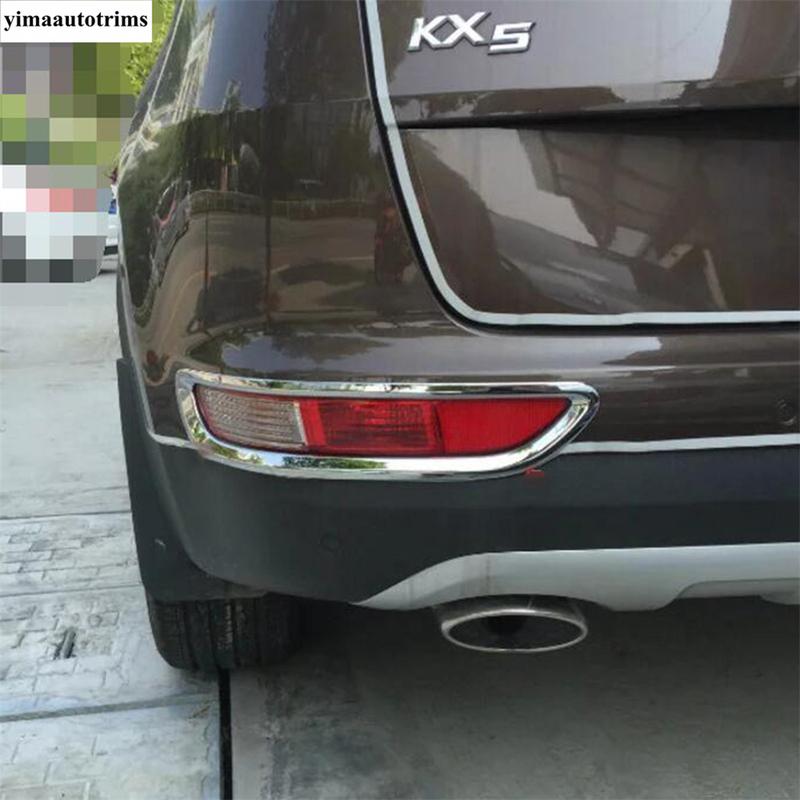 Car Rear Fog Lamp Light Frame Decoration Cover Trim For Kia Sportage 4 QL 2016 2017 2018 ABS Chrome Accessories Exterior Refit