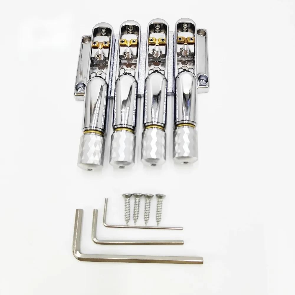 High quality 4-string bass bridge without head, copper string holder