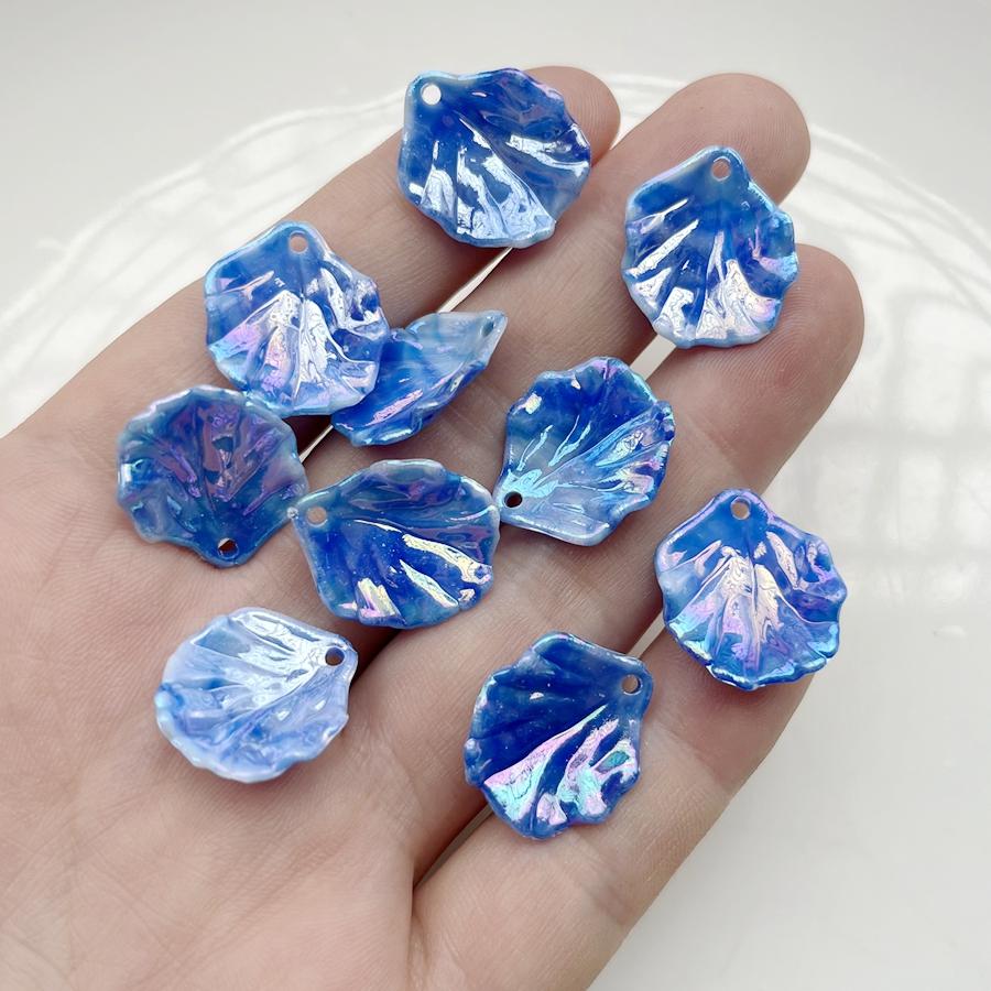 30pcs Beautiful AB Color Leaf Bead Adaptors Bracelet Necklace DIY Hair Earrings Bracelet Pendant Making Decorative Accessories