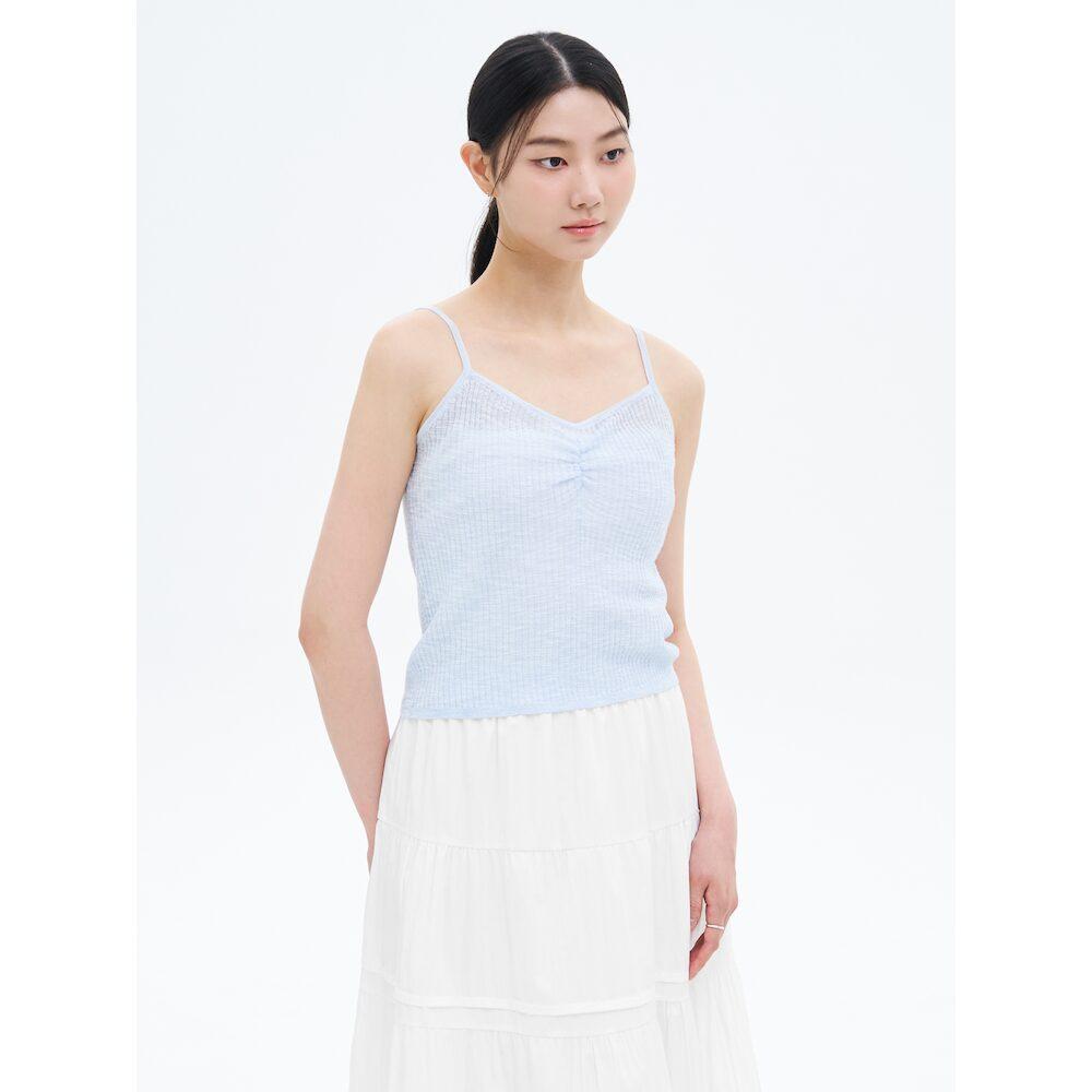 8Seconds Shirred Knit Sleeveless Pullover Sky Blue Sky Blue/L