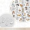 Kids Dogs Shower Curtain Cute Lovely Funny Cartoon Puppy Animals Dog Lover Nursery Bathroom Bath Accessories