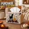 1pc Party Tissue Box,Halloween Rustic Autumn Magic,Multifunctional Tissue Holder,Black Cat Pumpkin Rose Floral Leaf,Outdoor Party Supplies, Everyday D