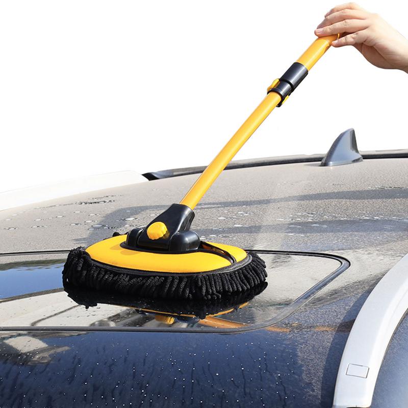 Car Wash Scrubber Brush Car Wash Brush Washing Mop Duster Mitt Adjustable Scratch Free Microfiber Sponge Car Cleaning Supplies
