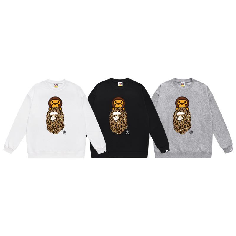 Ape Head Print Unisex Casual Loose Pullover Sweatshirt - Autumn/Winter Trend for Teens