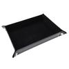 East Leaf Jewelry Tray, Accessory Tray, Small Item Storage Tray, Glasses Holder, 17.5x24cm, PU Leather and Velvet (Black)