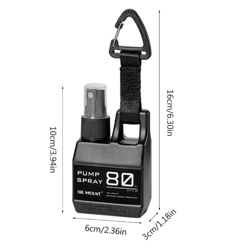 80ml Camping Portable Pump Perfumes Refillable Spray Bottle Empty Cosmetic Containers Atomizer Bottle for Outdoor Travel