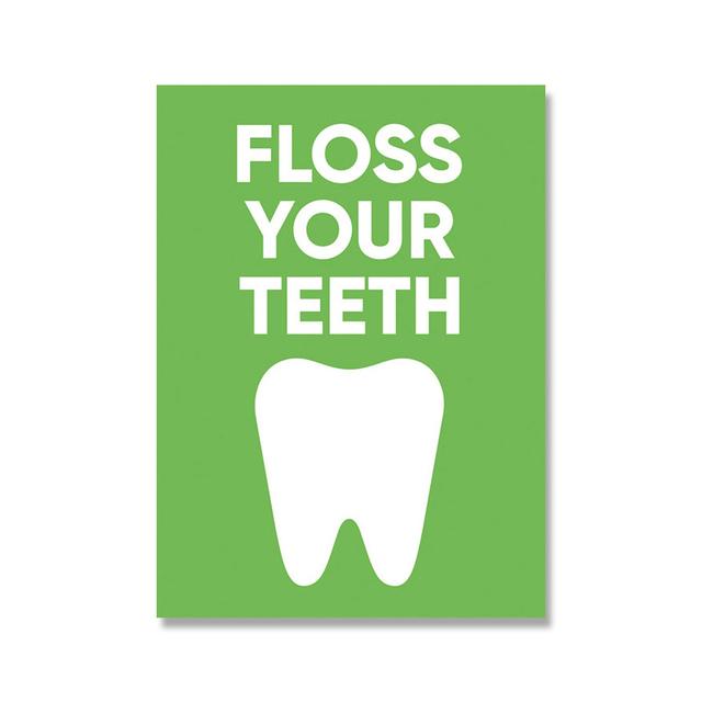 Kids Bathroom Rules Posters and Prints Wash Brush Floss Flush Canvas Painting Colorful Wall Pictures for Living Room Home Decor