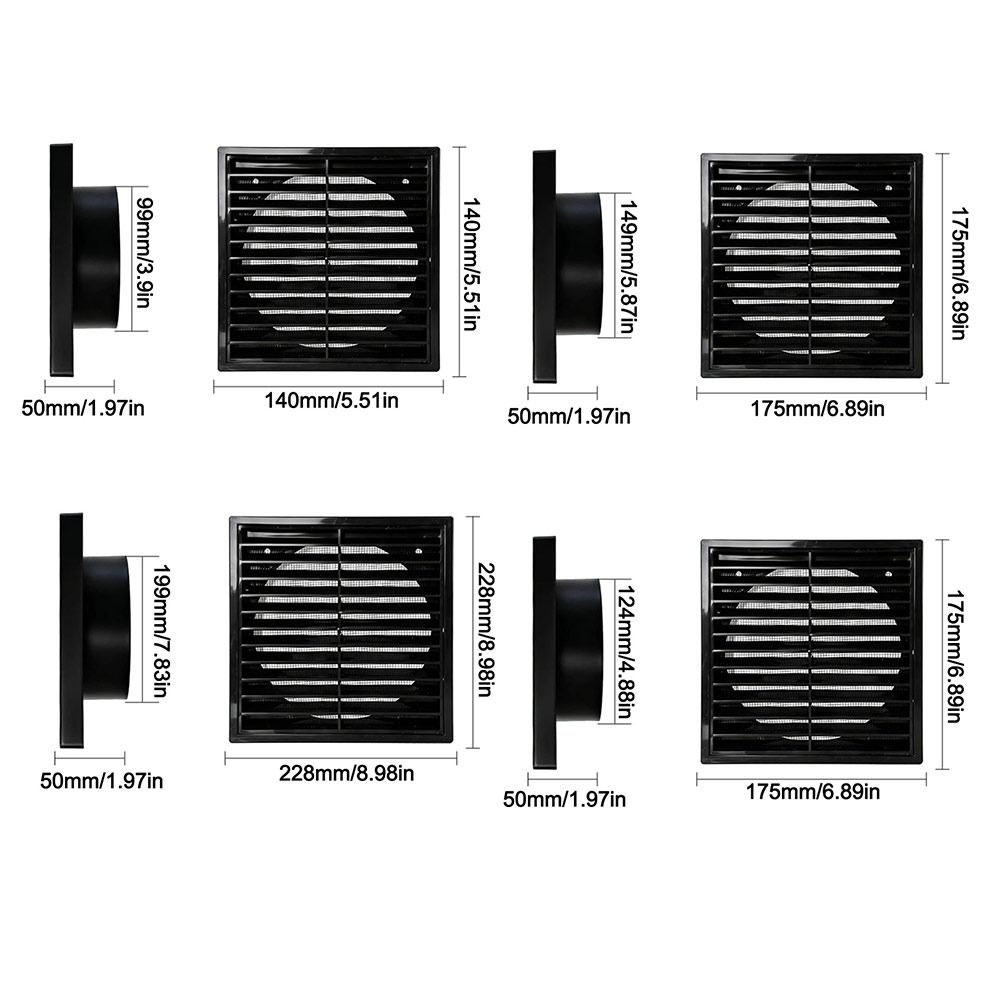 Square Air Vent Grille Cover 4/5/6/8In Duct Vent Cover Ventilation Grille  Ventilation Accessories
