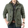 Men's Autumn and Winter Jacket Outdoor Sports Quick-drying Jacket Multi-pocket Tooling Jacket Winter Fleece Thicker