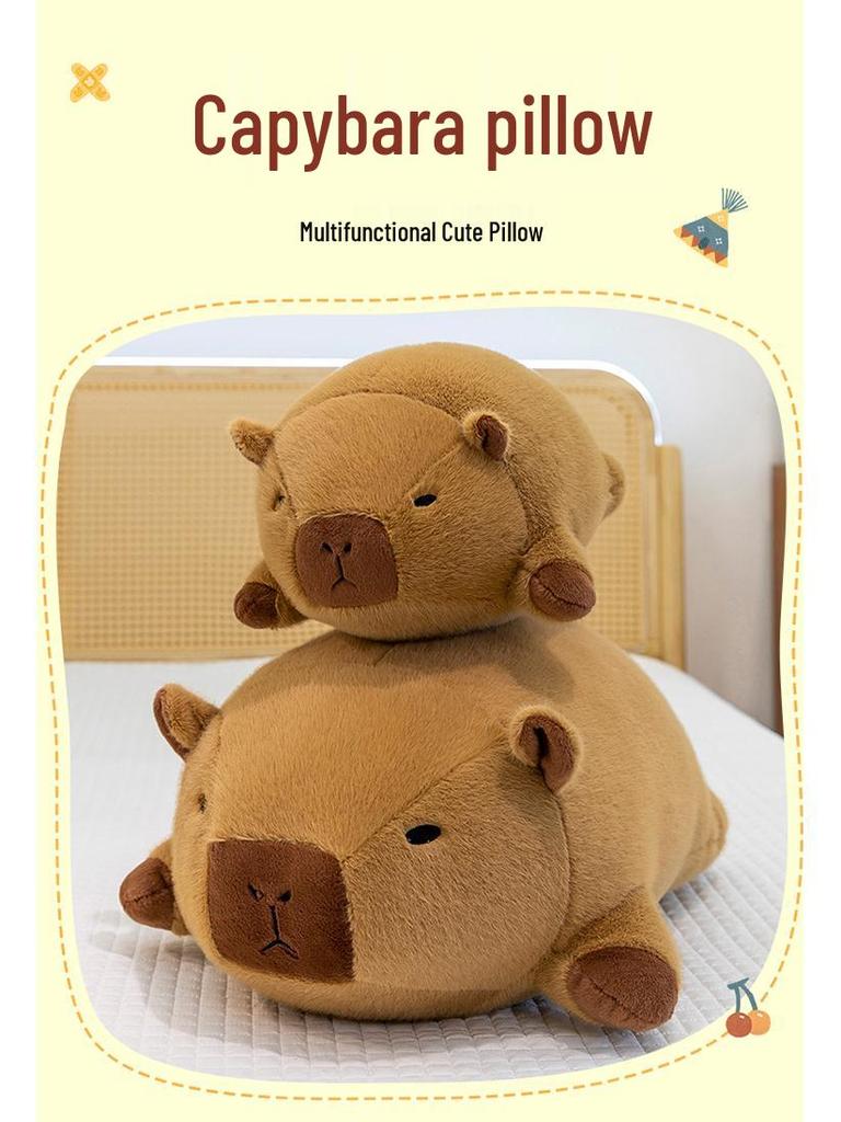 Adorable Capybara Plush Doll: Round Pillow & Creative Birthday Gift