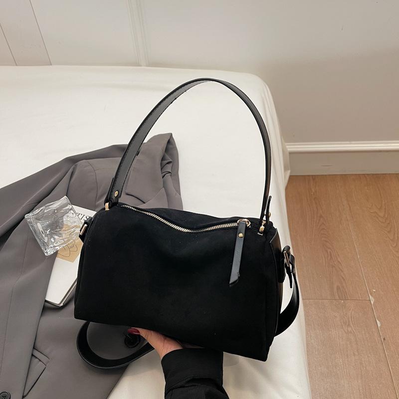 Niche retro suede pillow bag women's autumn new women's handbag shoulder bag