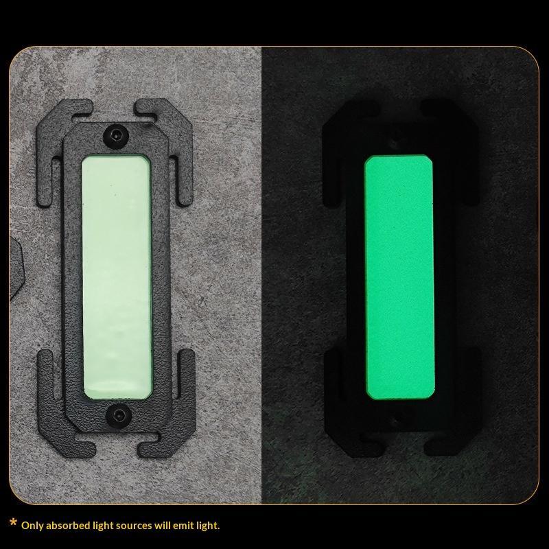 Velcro Glow In Dark Identification Tag Luminous Mounting Buckle Backpack Patch for Hiking Travel Luggage