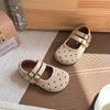 New Girls Leather Shoes Fashion Polka Dot Printed Kids Causal Ballet Shoes Versatile Children Princess School Flat Shoes