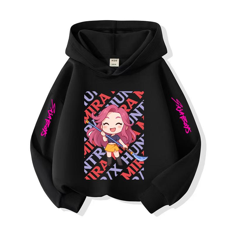 Kpop Halloween Kids Hooded Sweatshirt Christmas Casual Wear Korean Style Cozy Top For Children Girls Boys Holiday Gift