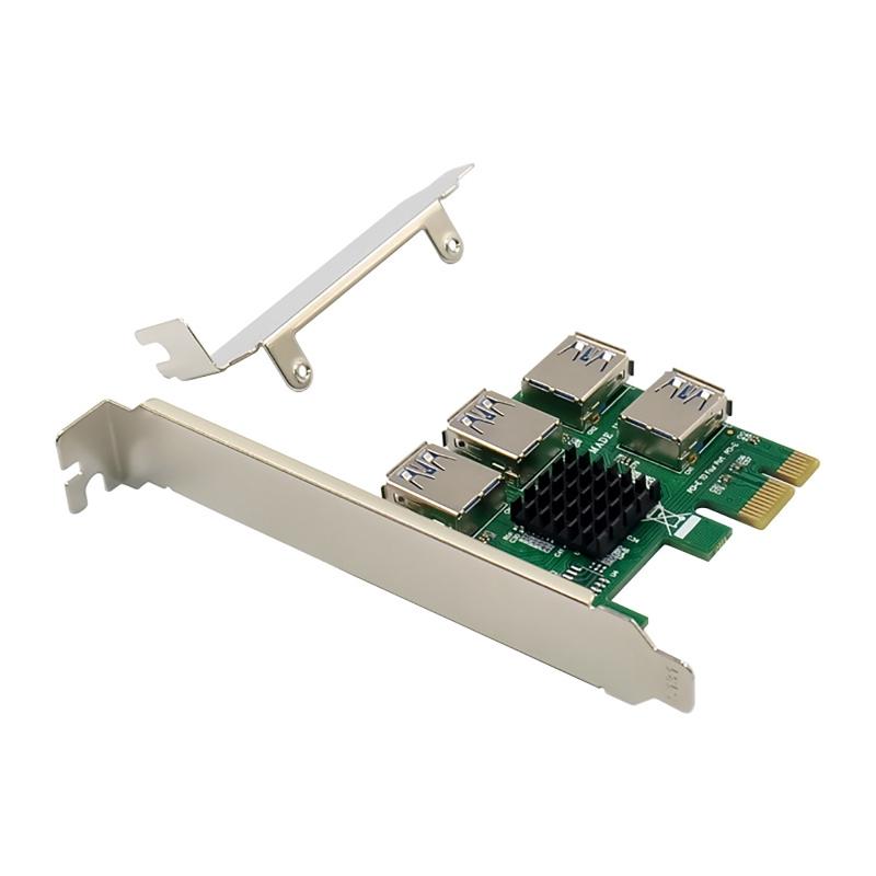 4 Port USB 3.0 PCI for Press Adapter Card 4xUSB PCI-E Pansion Split Converter PCIE USB3.0 HUB  4x PCIE Tender