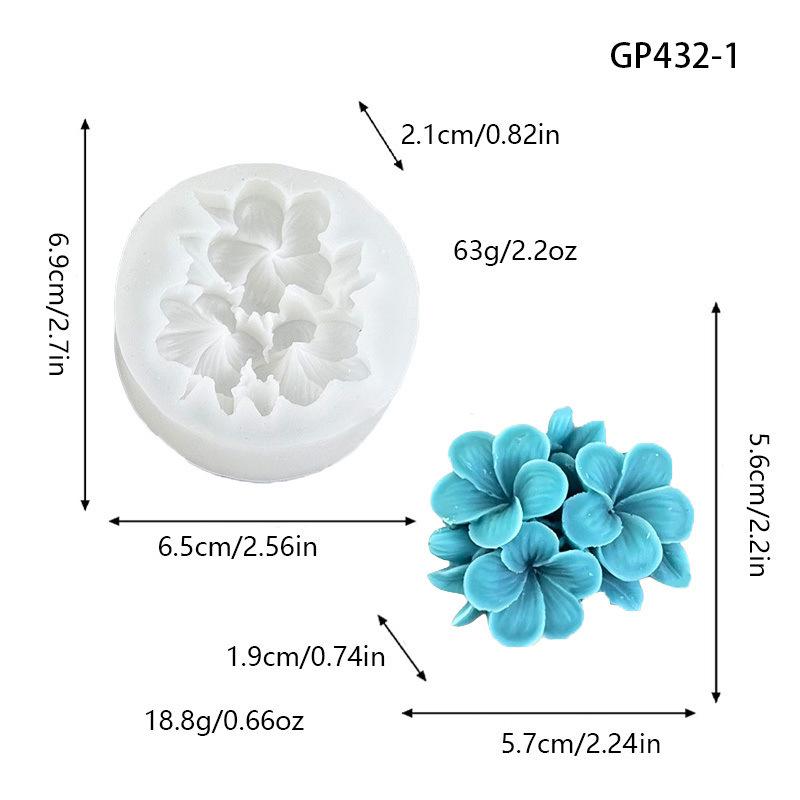 Frangipani Narcissus Floral Scented Candle Mold - 4 Styles