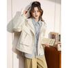 ET BOITE Women's Korean-Style Loose Hooded Utility Jacket