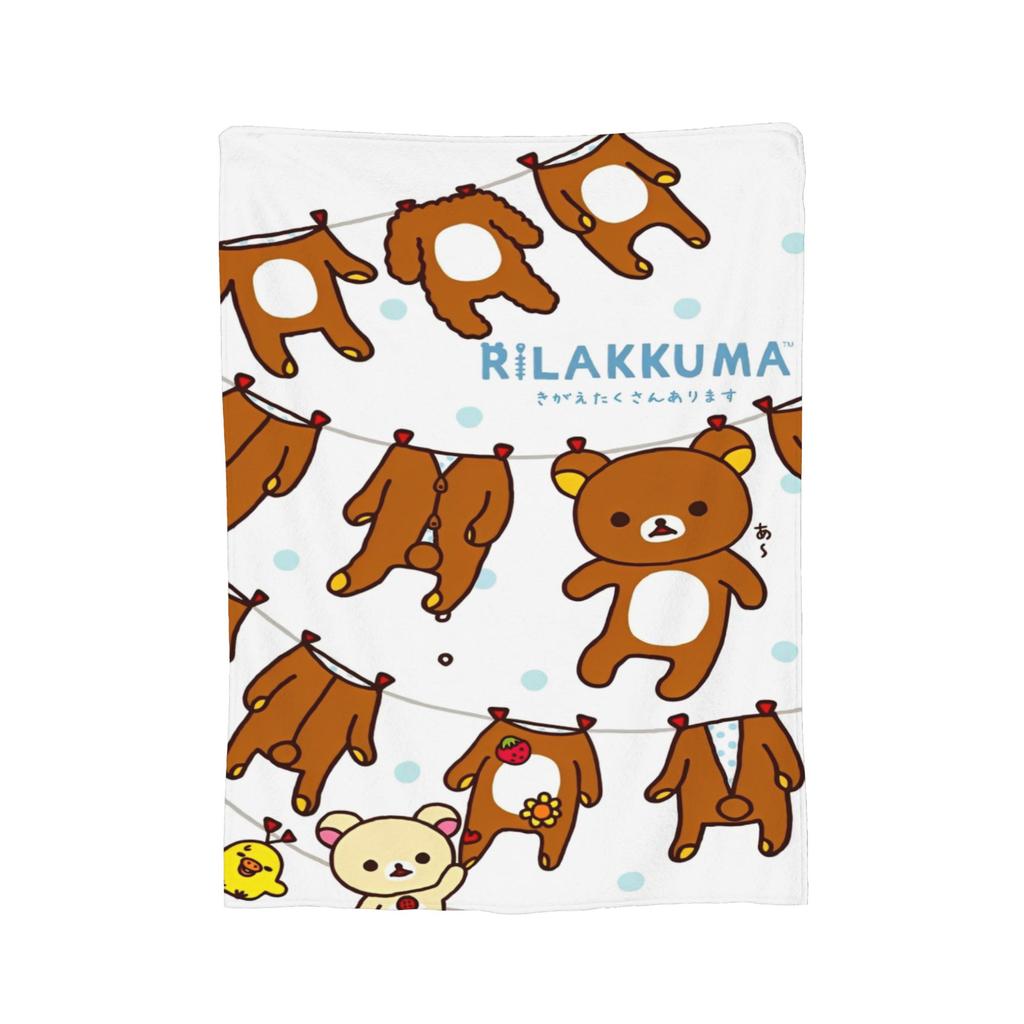 Rosa Süßer Bär Rilakkuma Decke Flauschige Tolle Atmungsaktive Überwurfdecken für Bett Sofa Winter,