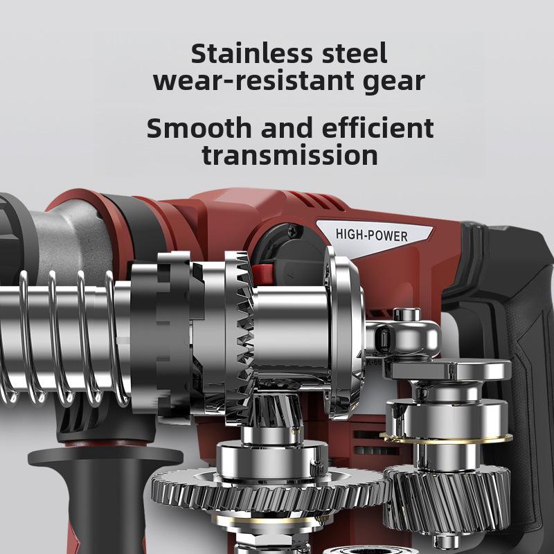 K66, komplett aus Kupfer gefertigter elektrischer Multifunktionshammer und -bohrer für Beton – professionelles Industriewerkzeug mit doppeltem Verwendungszweck für den Heimgebrauch.