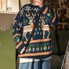 Z Winter Christmas Sweater - New Trendy Men’s Hong Kong Style Loose Pullover, Perfect for Couples